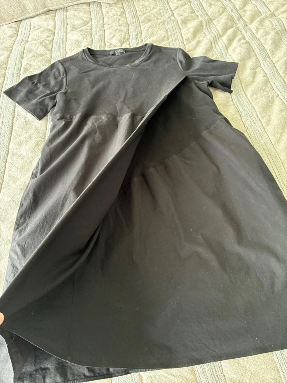 COS Black Short-Sleeve Mini A-Line Dress - Picture 3 of 7